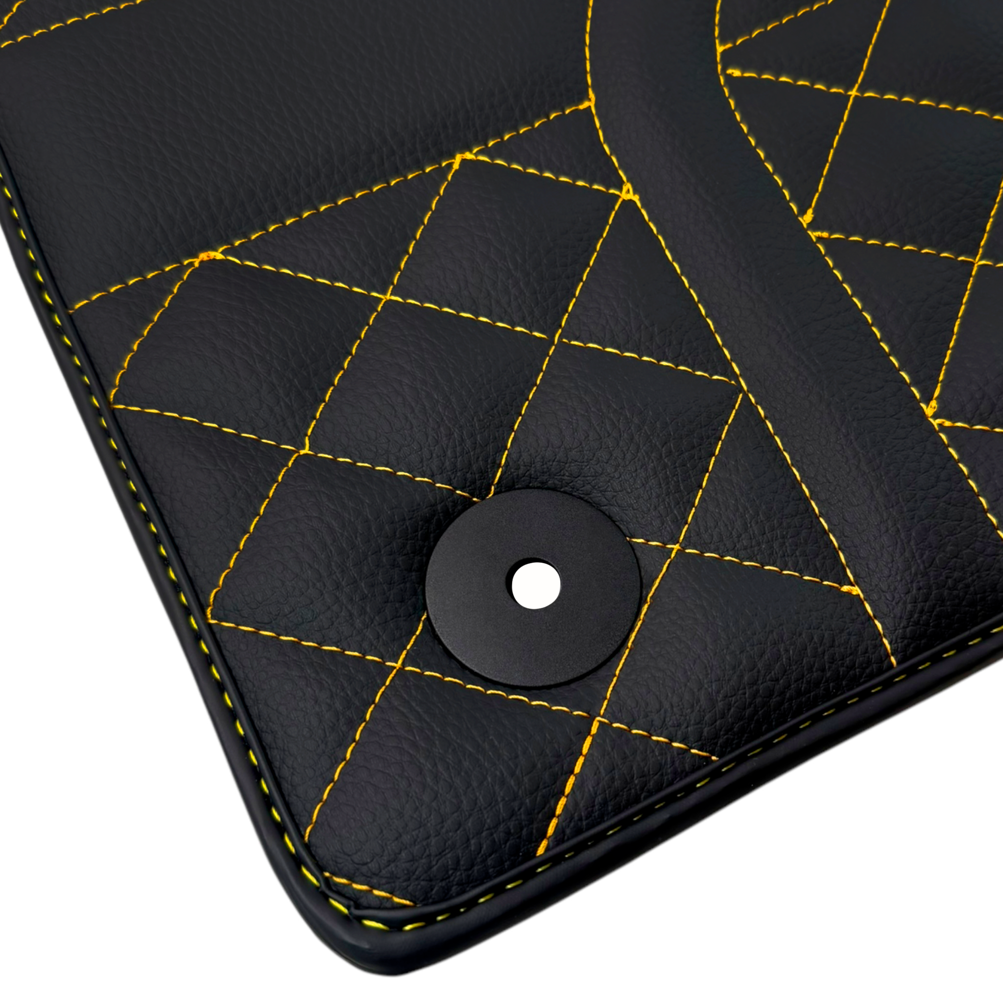 Black Leather Floor Mats for Lamborghini Aventador | Autowin