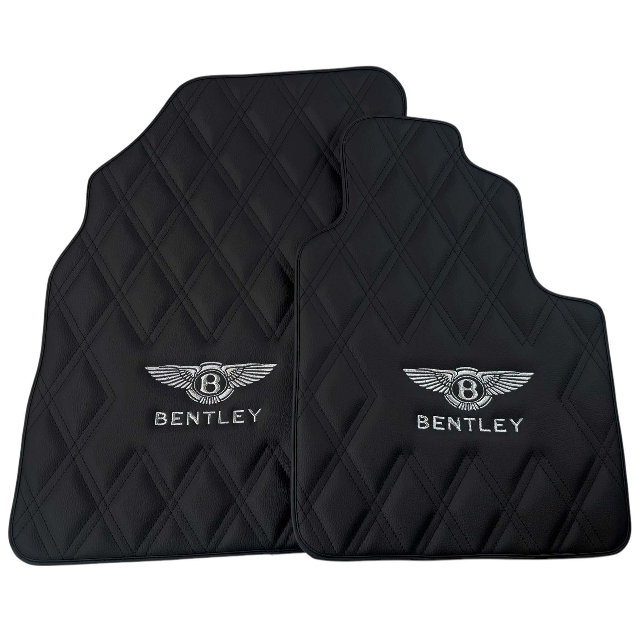 Black Leather Floor Mats for Bentley GTC (2006–2011) - Luxury Leather