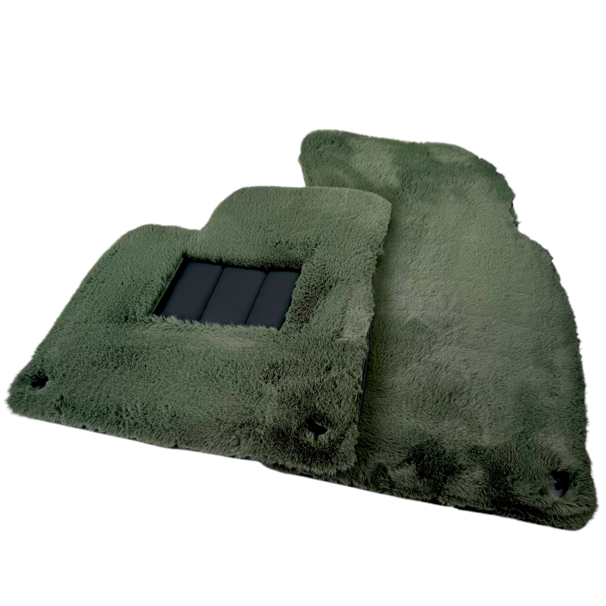 Genuine Light Green Sheepskin Floor Mats Bentley Arnage T (1998-2009) - AutoWin