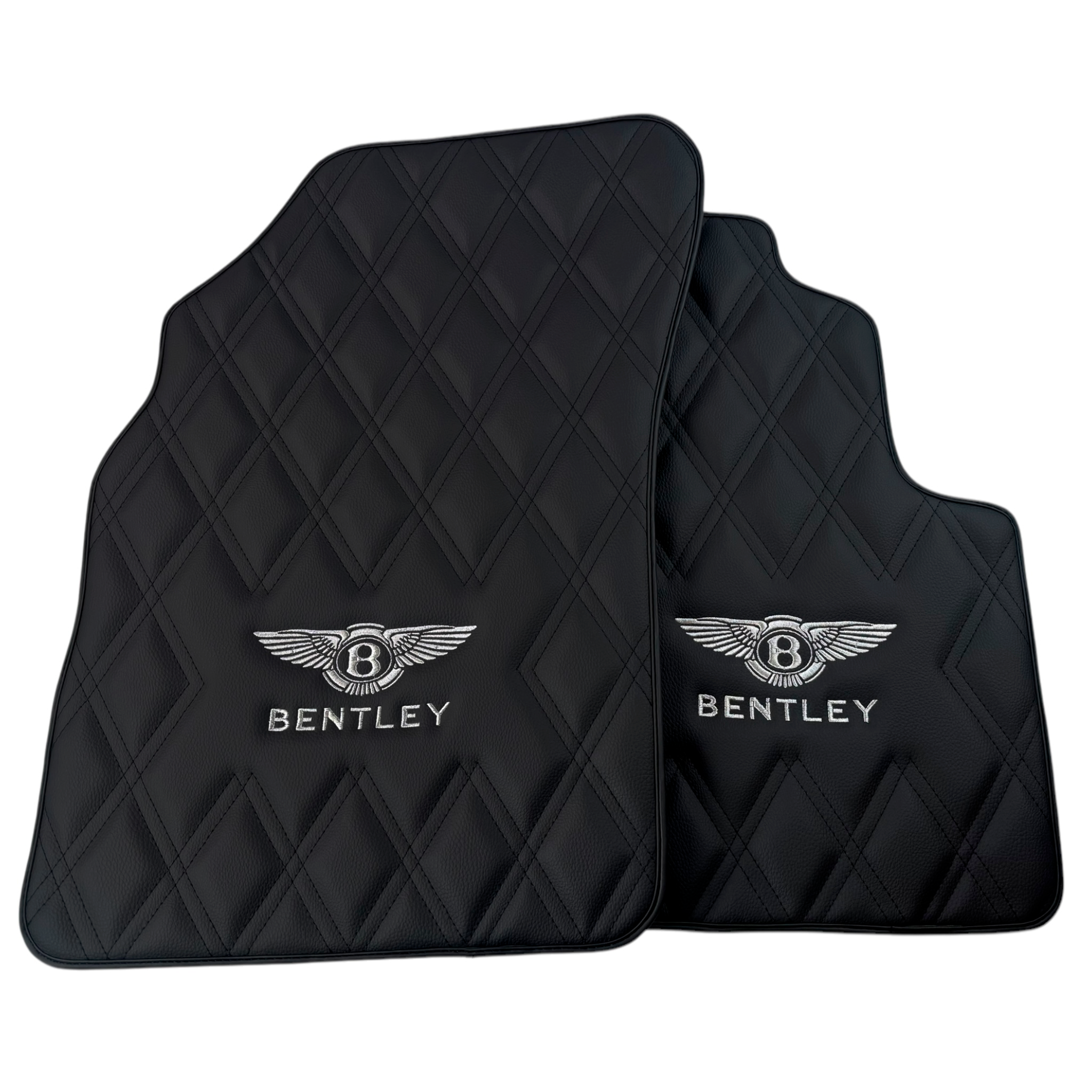 Black Leather Floor Mats for Bentley GTC (2006–2011) - Luxury Leather