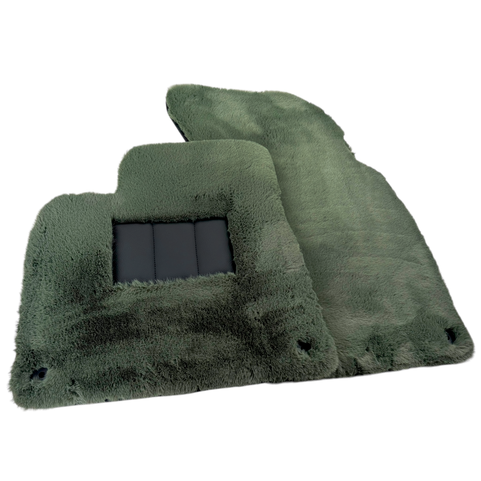 Genuine Light Green Sheepskin Floor Mats Bentley Arnage T (1998-2009) - AutoWin