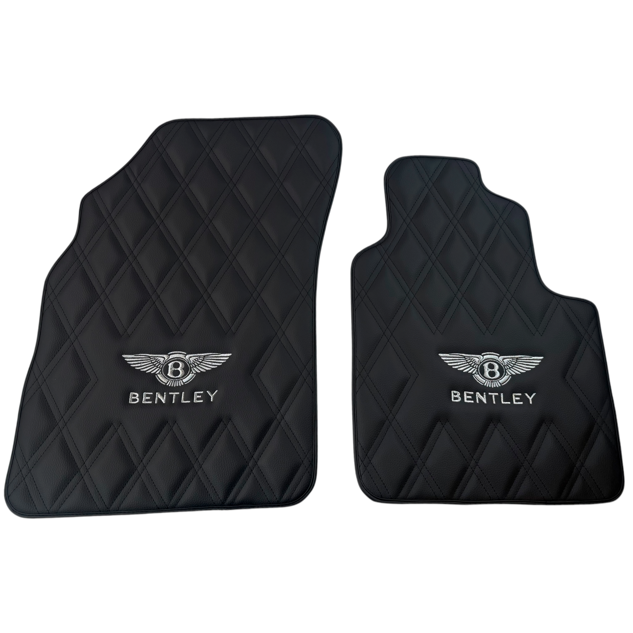 Black Leather Floor Mats for Bentley GTC (2006–2011) - Luxury Leather