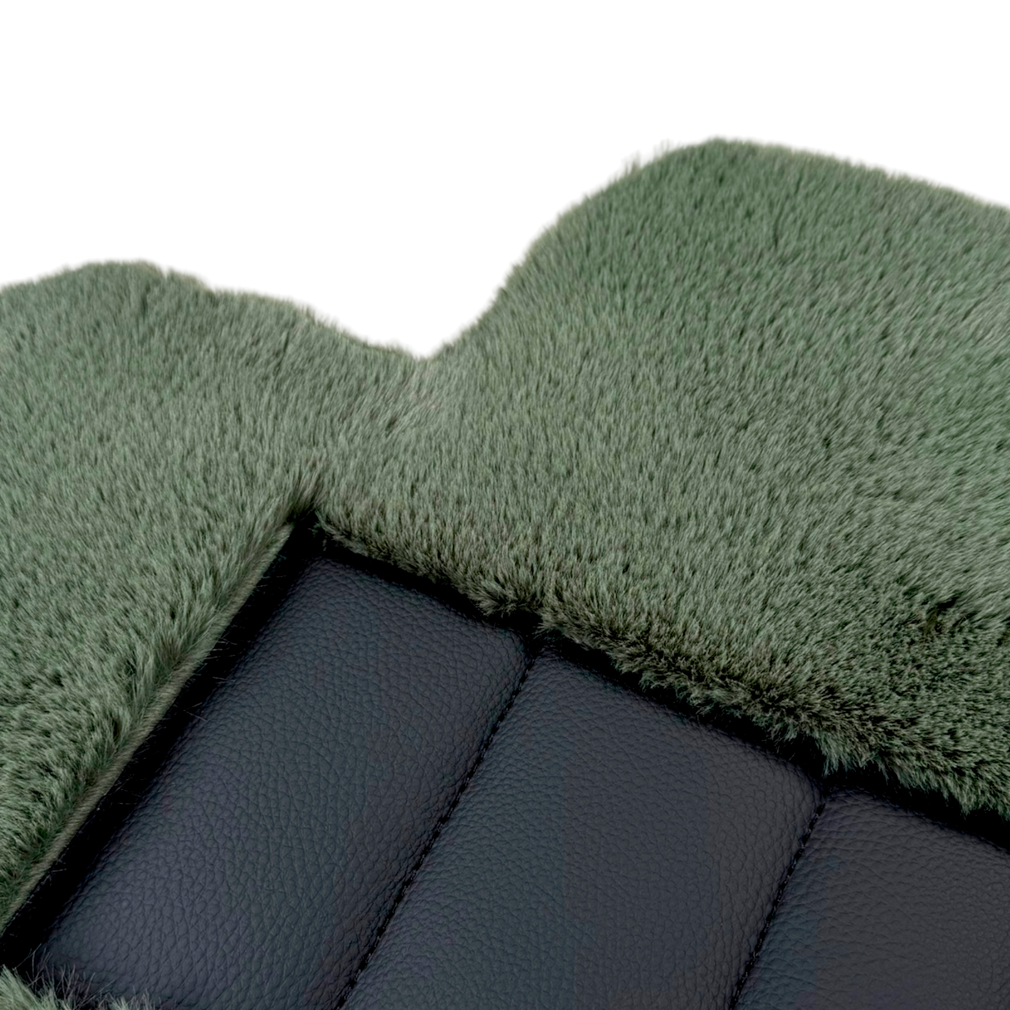 Genuine Light Green Sheepskin Floor Mats Bentley Arnage T (1998-2009) - AutoWin