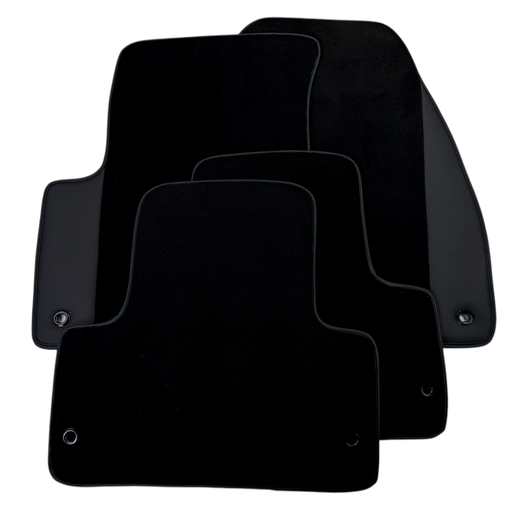 Black Floor Mats for Chevrolet Camaro SS Sedan (2013-2017) with Leather | AutoWin - AutoWin