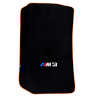 Black Floor Mats for BMW M3 G80 with Orange Trim | German Edition