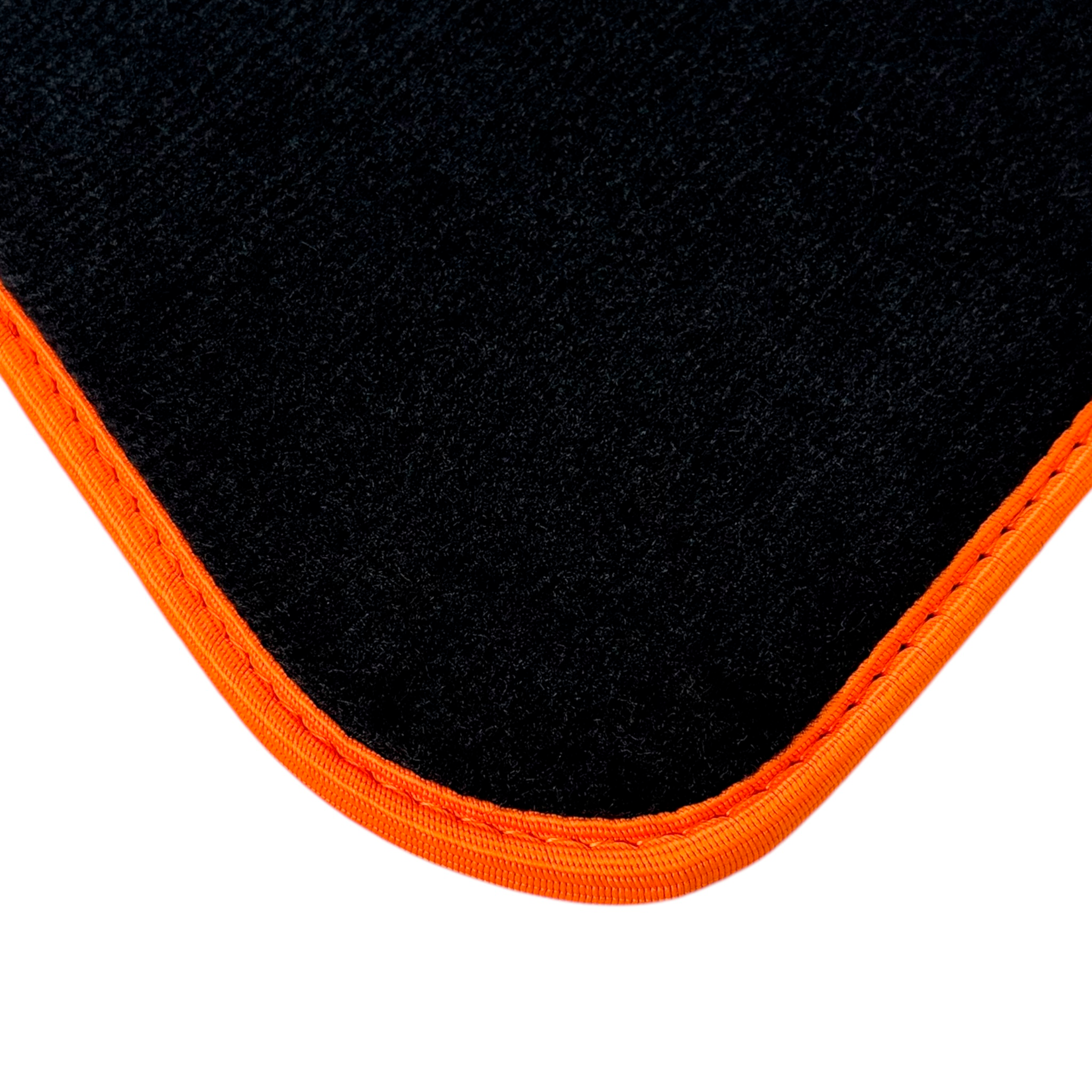 Black Floor Mats for BMW M3 G80 with Orange Trim | German Edition