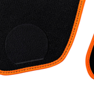 Black Floor Mats for BMW M3 G80 with Orange Trim | German Edition