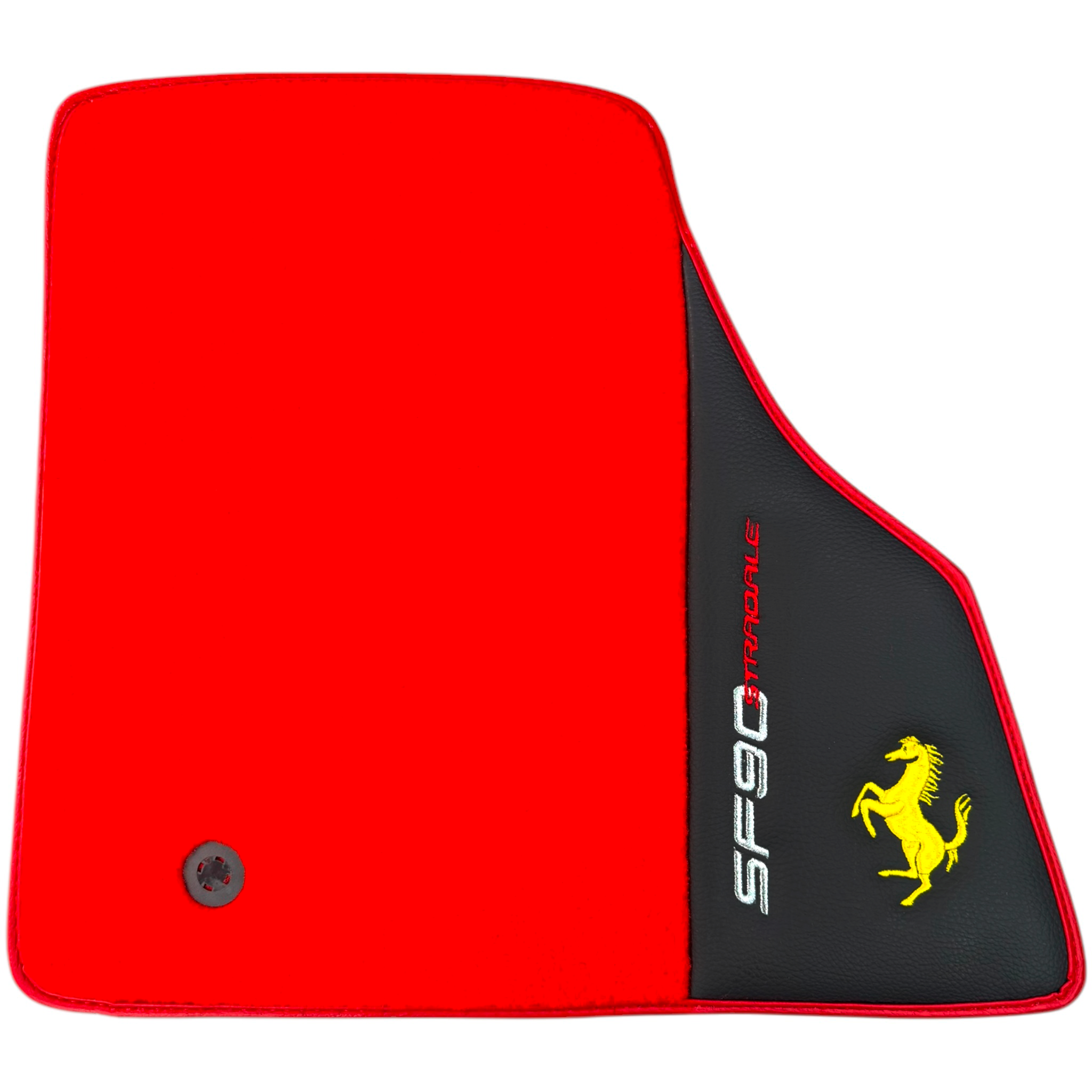 Red Floor Mats for Ferrari SF90 Stradale (2019-2024) with Leather