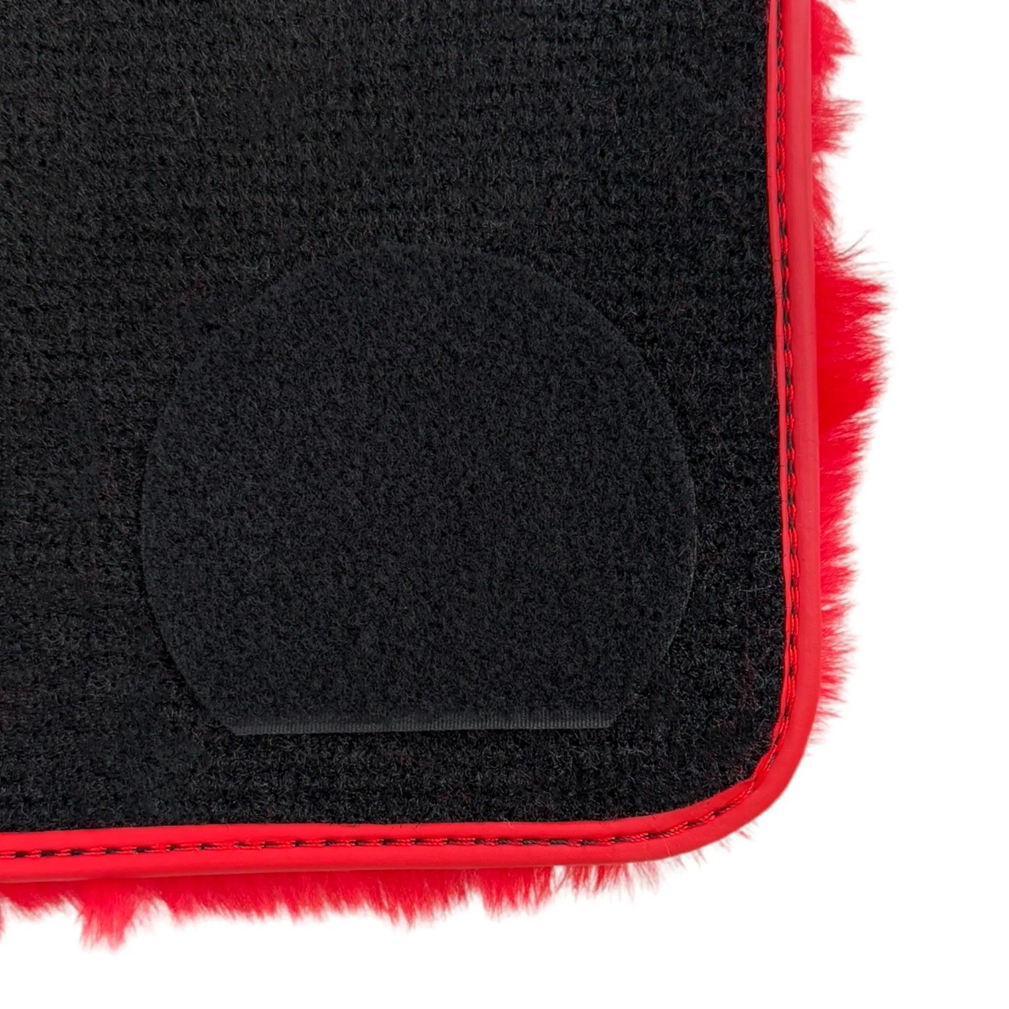 Red Sheepskin Floor Mats for Ferrari 812 GTS (2019-2023)