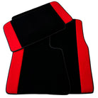 Custom Black Floor Mats for Rolls Royce Cullinan with Red Alcantara Leather - AutoWin