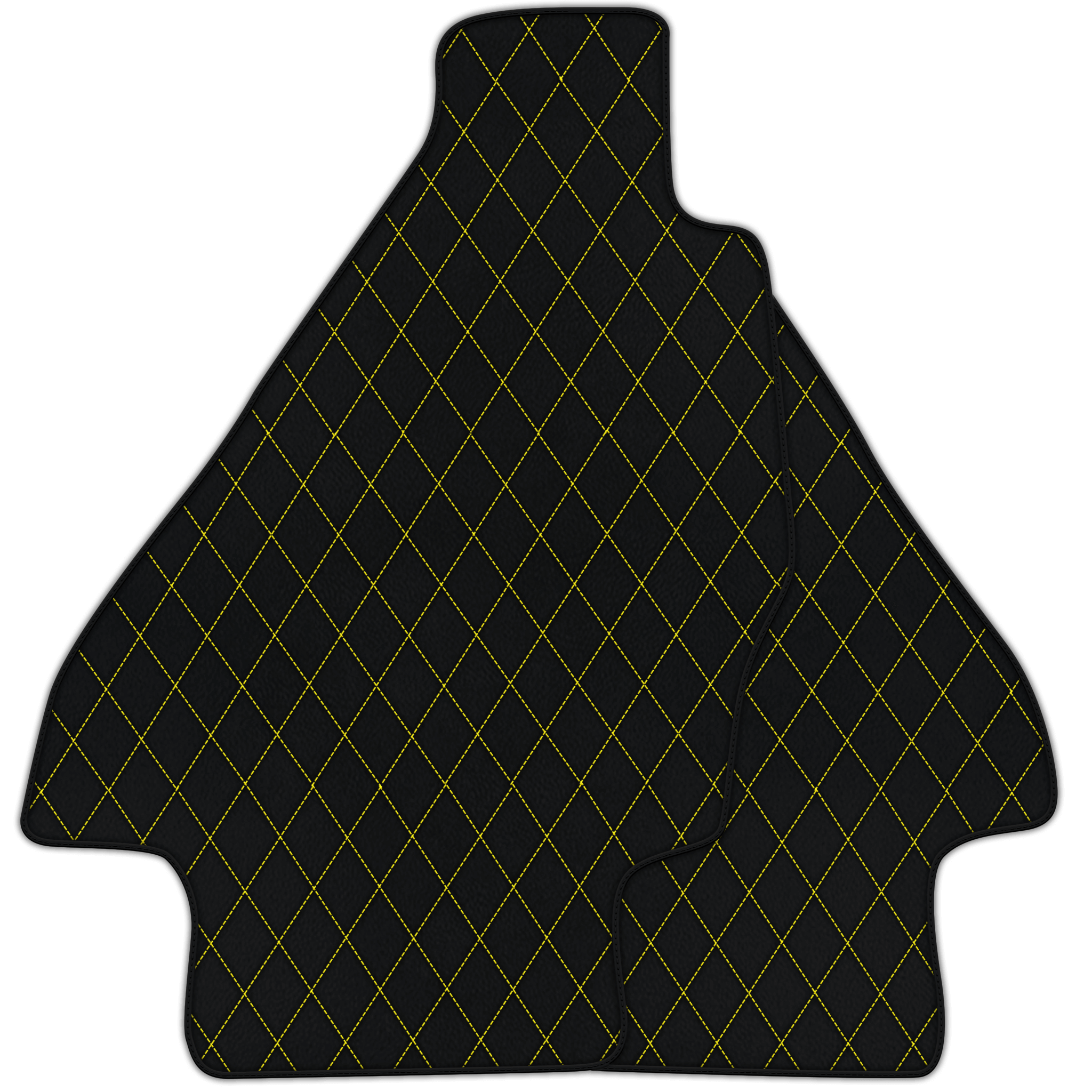 Customizable Leather Floor Mats with Single Diamond Pattern for Ferrari Dino GT4 (1973-1979)