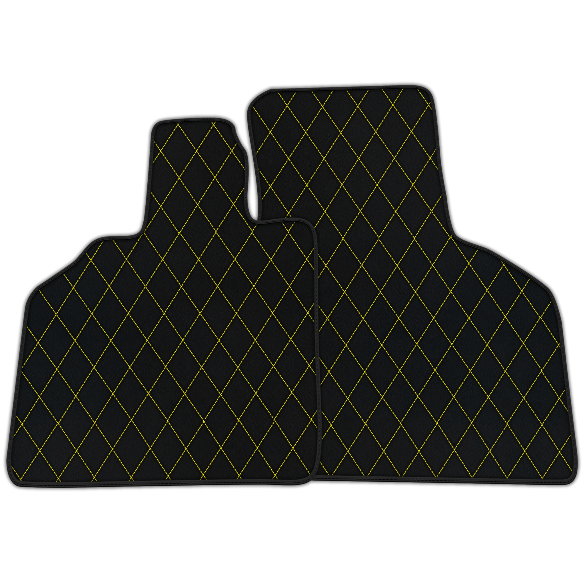 Customizable Leather Floor Mats with Single Diamond Pattern for Lamborghini Gallardo (2004-2014)