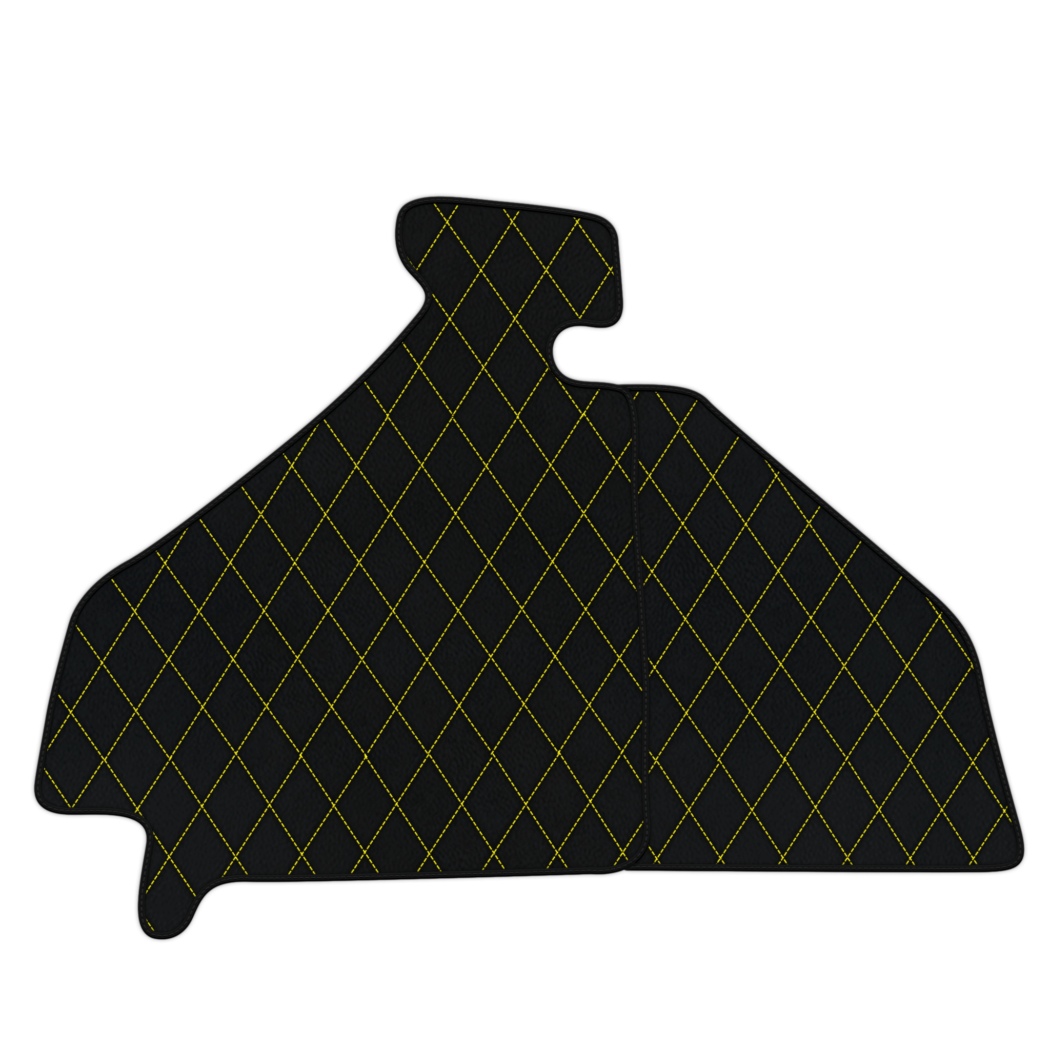 Customizable Leather Floor Mats with Single Diamond Pattern for Ferrari F355 (1994-1999)