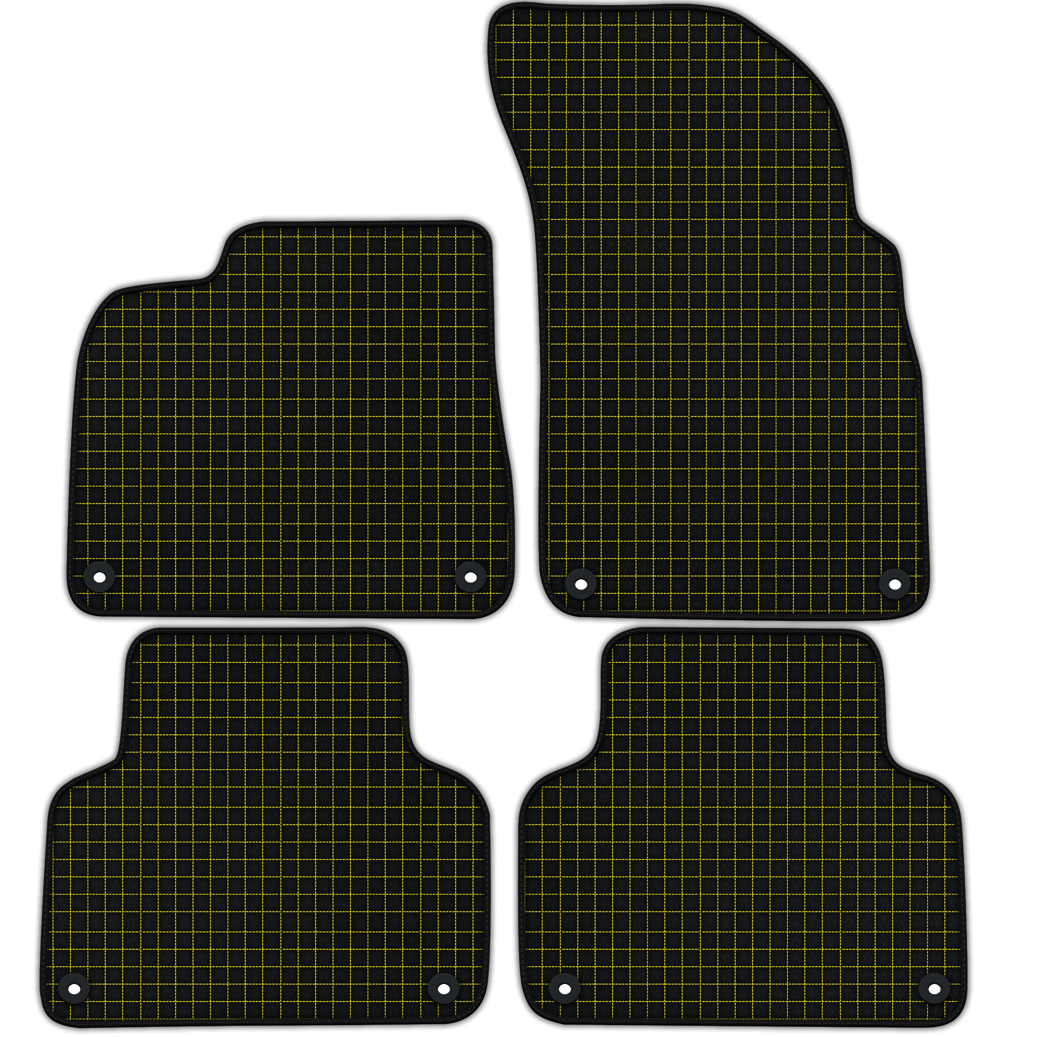 Customizable Leather Floor Mats with Square Pattern for Lamborghini Urus (2018-2024)