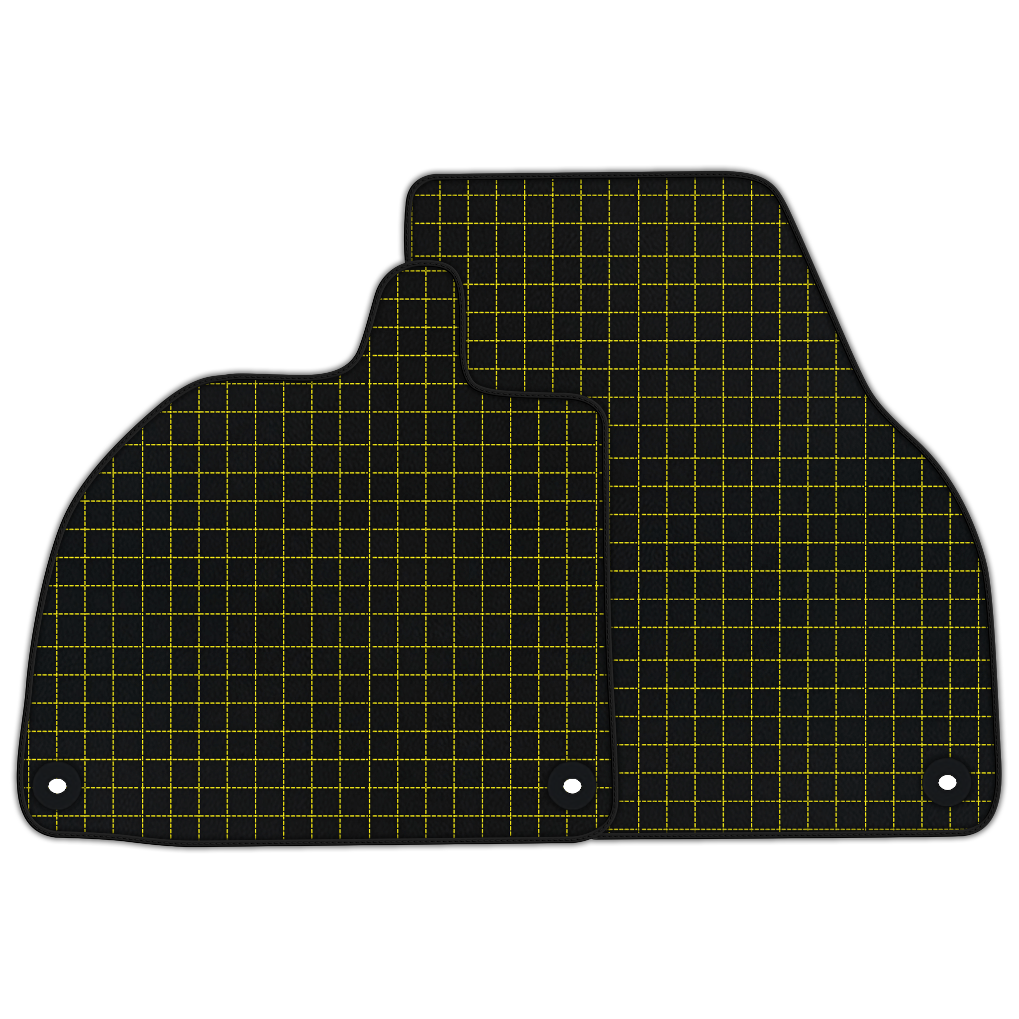 Customizable Leather Floor Mats with Square Pattern for Lamborghini Revuelto (2024-2025)