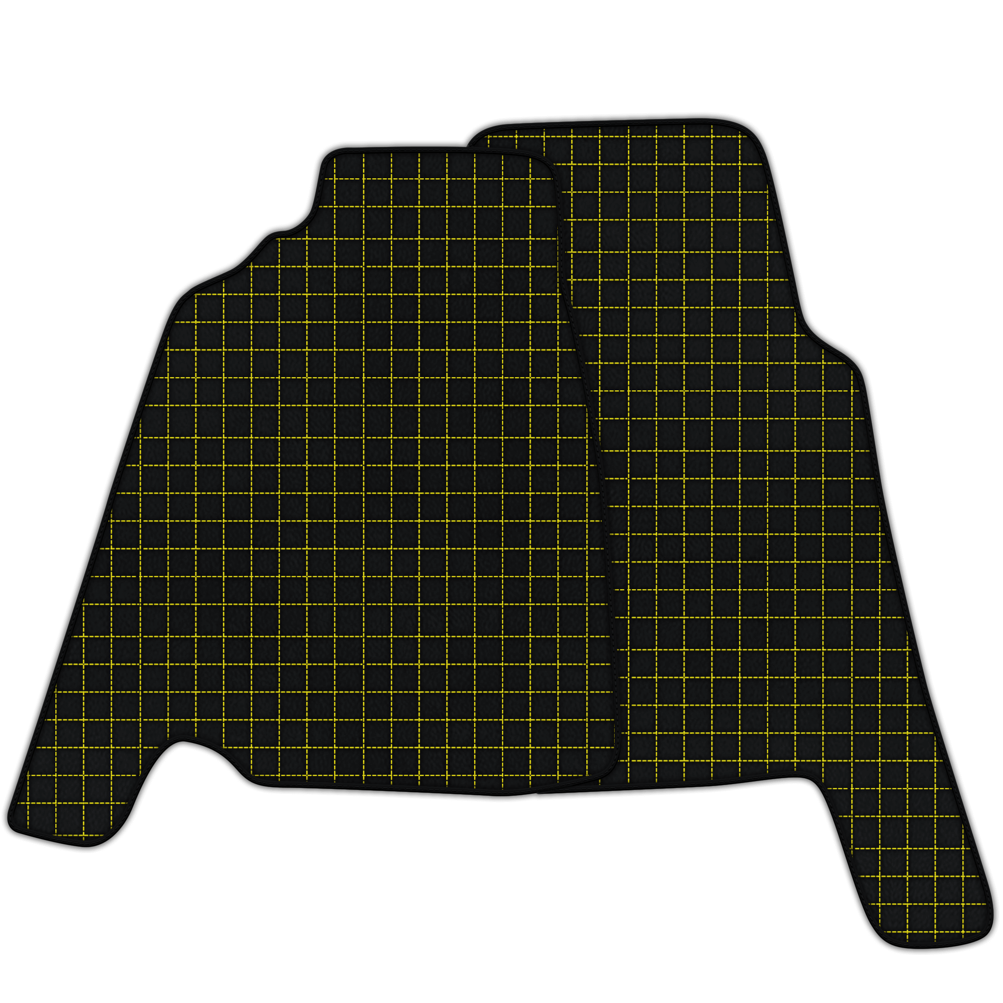 Customizable Leather Floor Mats with Square Pattern for Ferrari 456 (1992-2003)