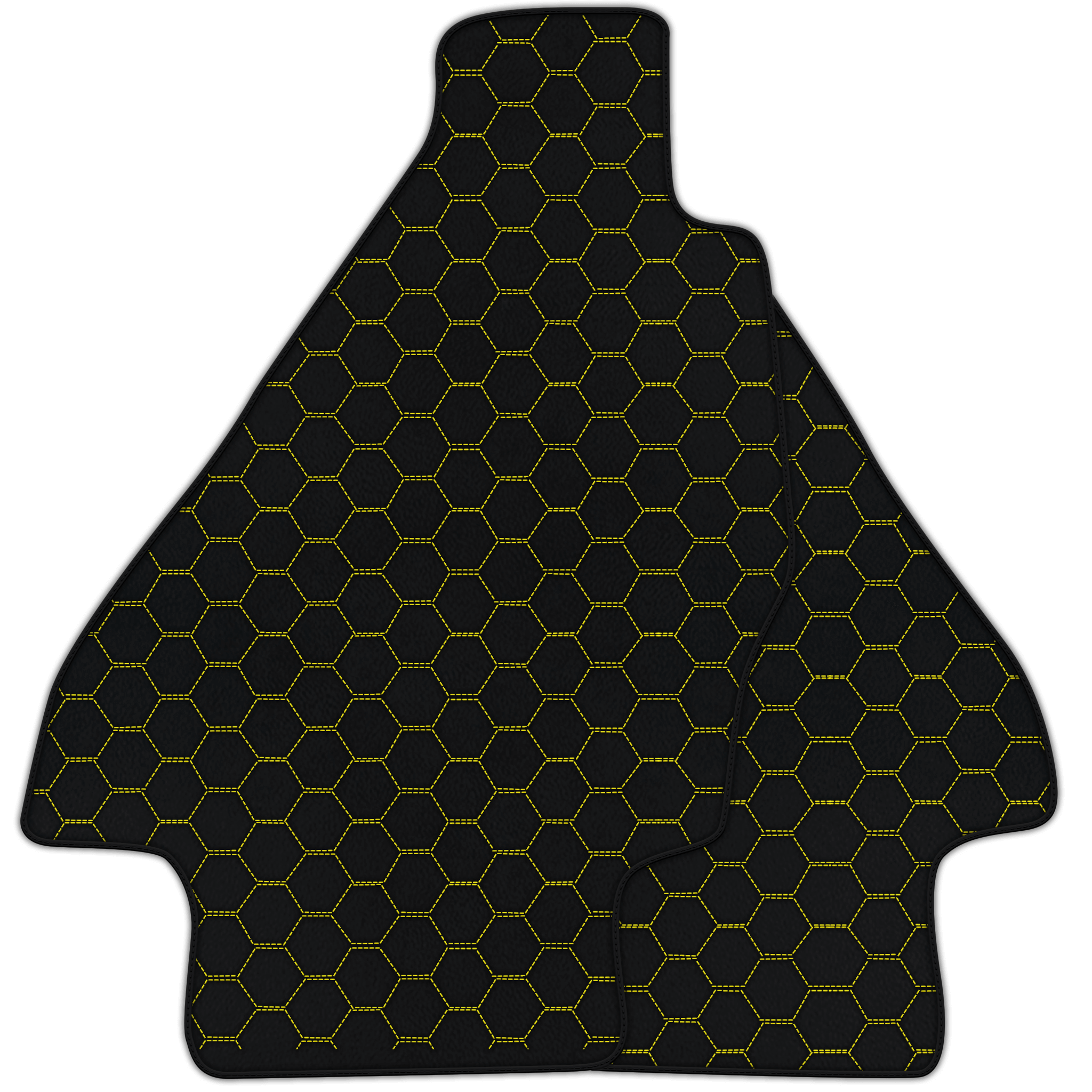 Customizable Leather Floor Mats with Symmetrical Hex Pattern for Ferrari Dino GT4 (1973-1979)