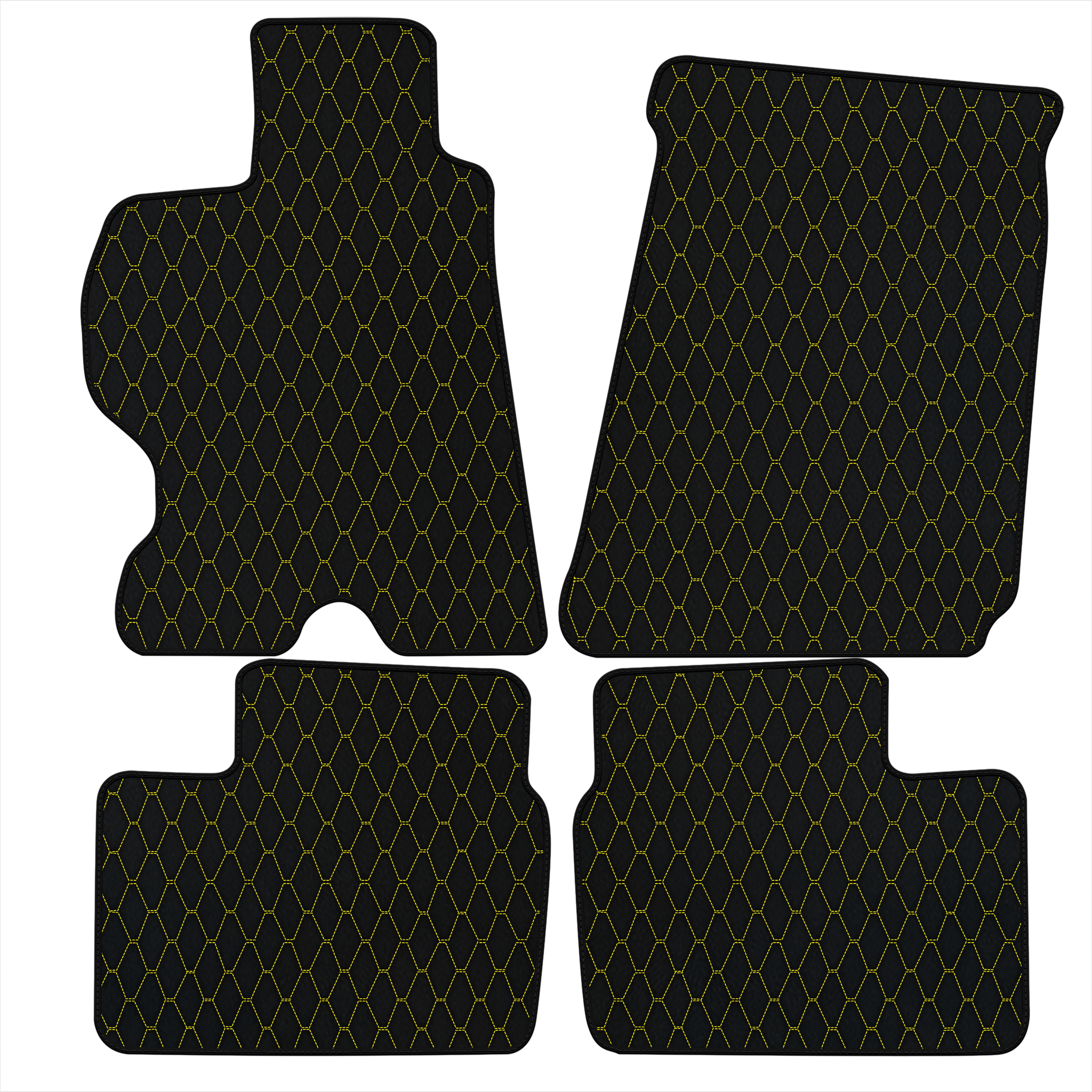 Customizable Leather Floor Mats with Viper Hex Pattern for Ferrari FF (2011-2016)