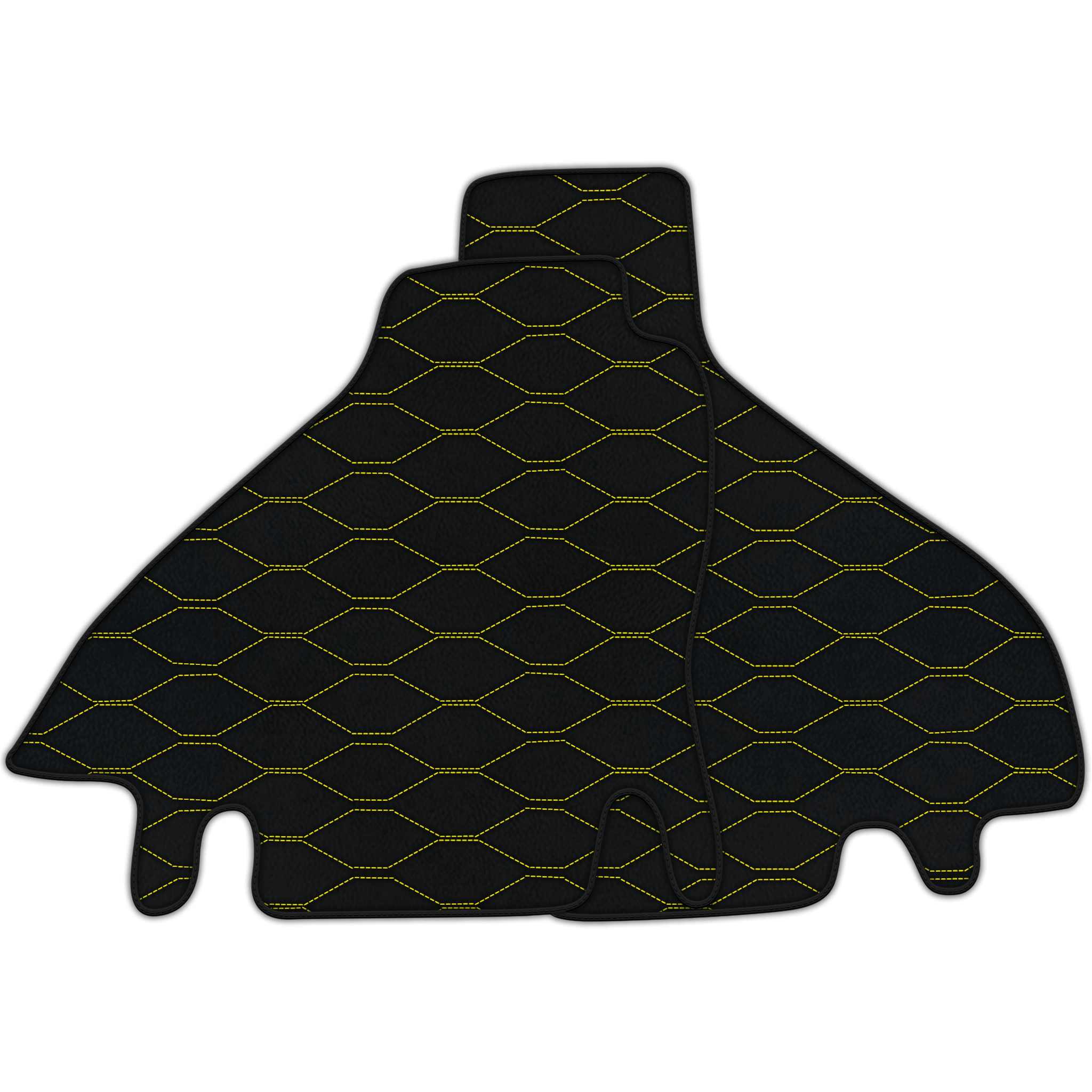 Customizable Leather Floor Mats with Viper Hex Pattern for Ferrari Testarossa (1984-1996)