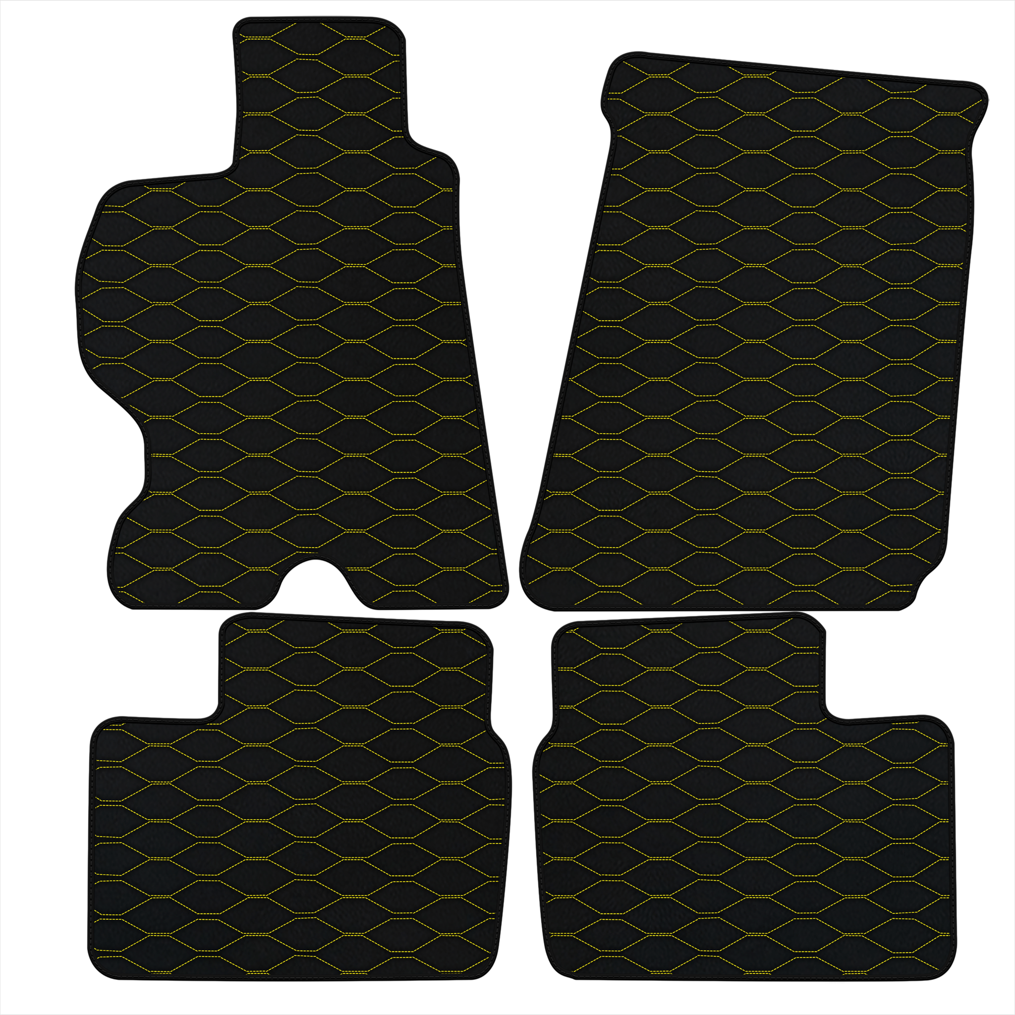 Custom Leather Floor Mats for Ferrari FF | Viper Hex Pattern