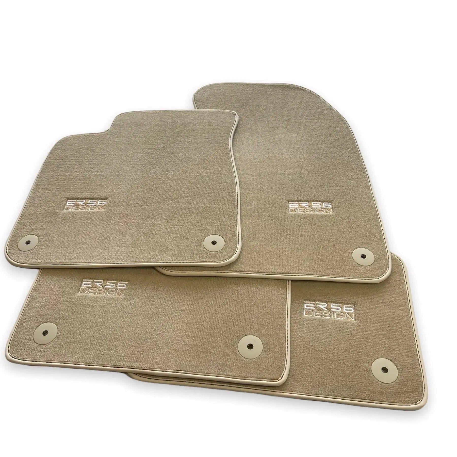 Beige Floor Mats for Audi A3 - Convertible (2014-2020) | ER56 Design - AutoWin