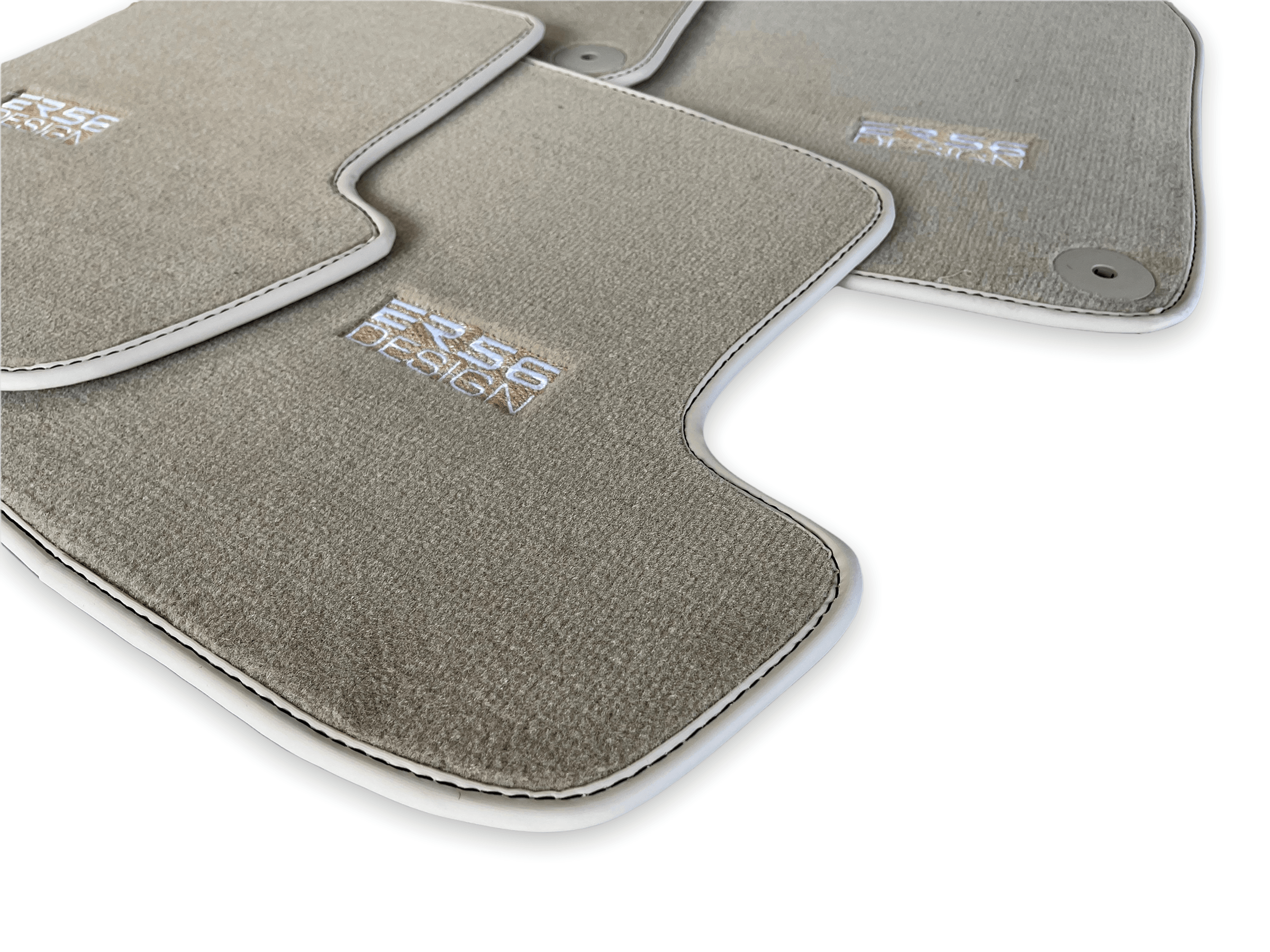 Beige Floor Mats for Porsche Taycan (2019-2023) | ER56 Design - AutoWin