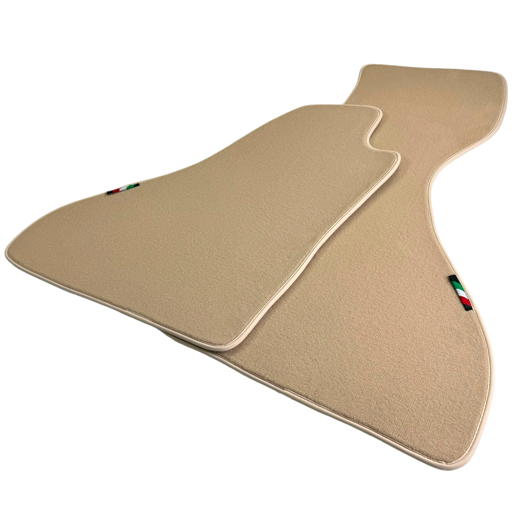 Beige Floor Mats for Ferrari Mondial Convertible (1983-1993) Italian Edition - AutoWin