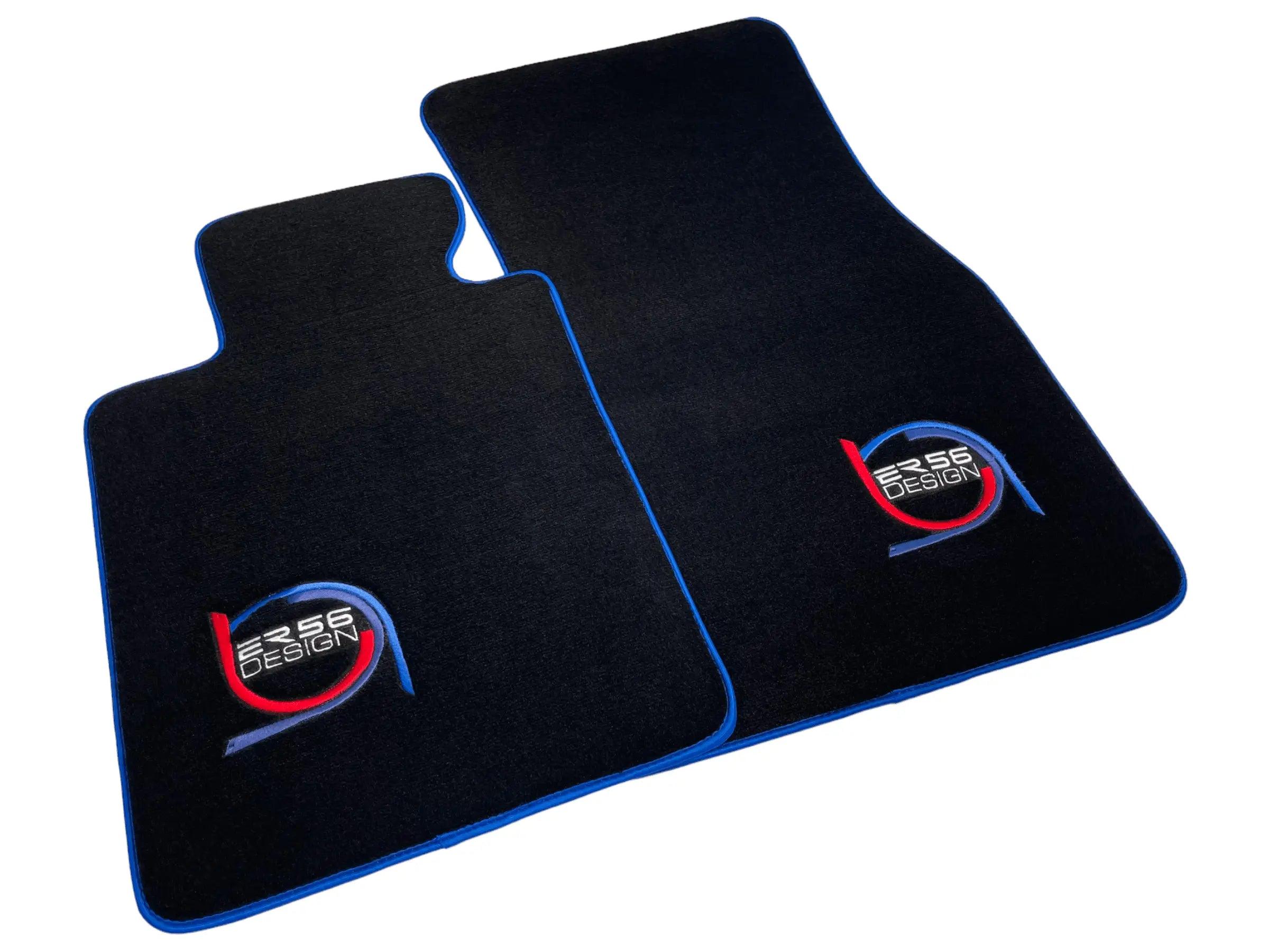 Black Floor Mats For BMW 4 Series G22 Coupe ER56 Design Limited Edition Blue Trim - AutoWin