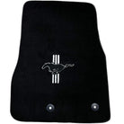 Black Floor Mats For Ford Mustang V FL (2011-2014) With Pony