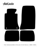 Black Floor Mats For Mercedes Benz E-Class W124 Sedan (1985-1995) | Limited Edition