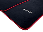 Black Floor Mats For Toyota MR2 2002-2007 With Red Trim - AutoWin