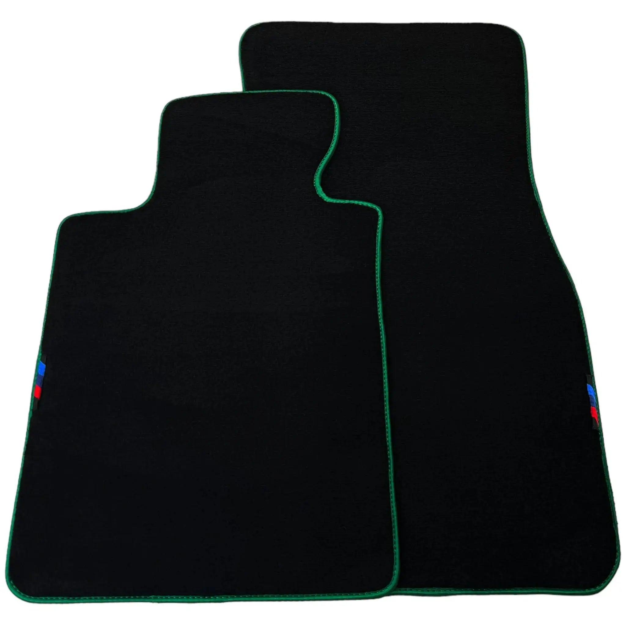 Black Mats For BMW 6 Series E64 Convertible | Green Trim - AutoWin