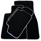 Black Mats For BMW 7 Series E32 | White Trim - AutoWin