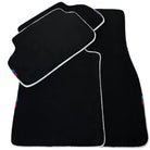 Black Mats For BMW 7 Series E38 | White Trim - AutoWin