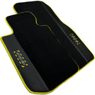 Black Mats For BMW M3 4-door E90 | Fighter Jet Edition | Yellow Trim - AutoWin