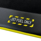 Black Mats For BMW M3 4-door E90 | Fighter Jet Edition | Yellow Trim - AutoWin