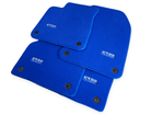 Blue Floor Mats for Audi A6 - C6 Sedan Long (2004-2008) | ER56 Design