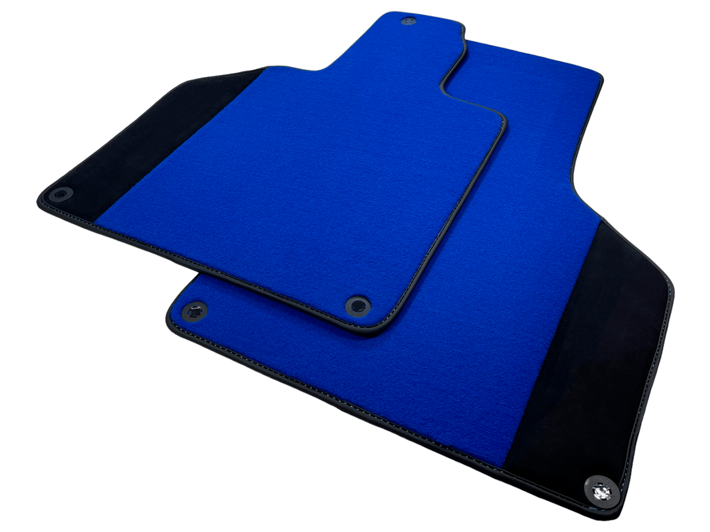 Customizable Blue Floor Mats for Lamborghini Gallardo With Alcantara Leather - AutoWin