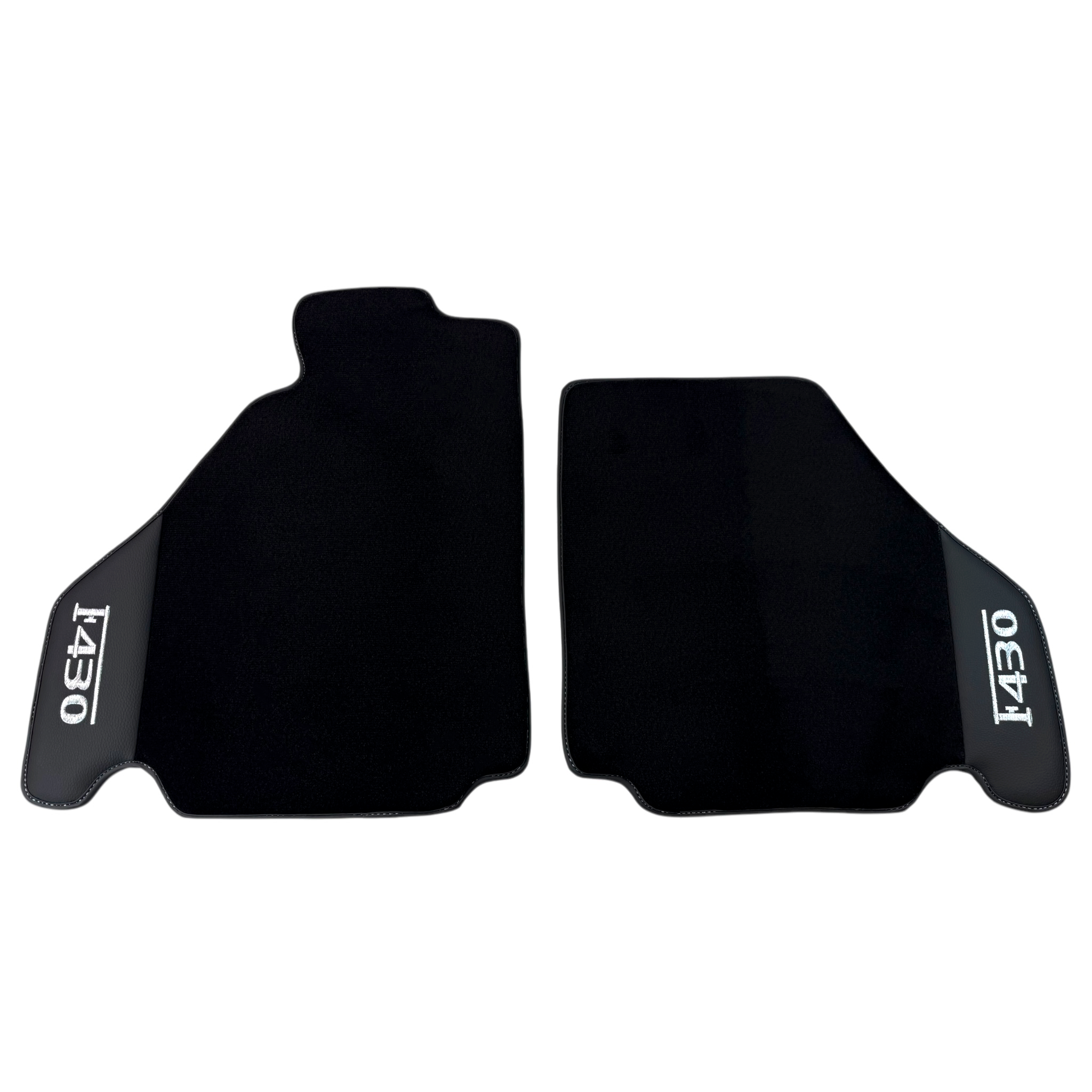 Black Floor Mats for Ferrari F430 (2004-2009) with Leather