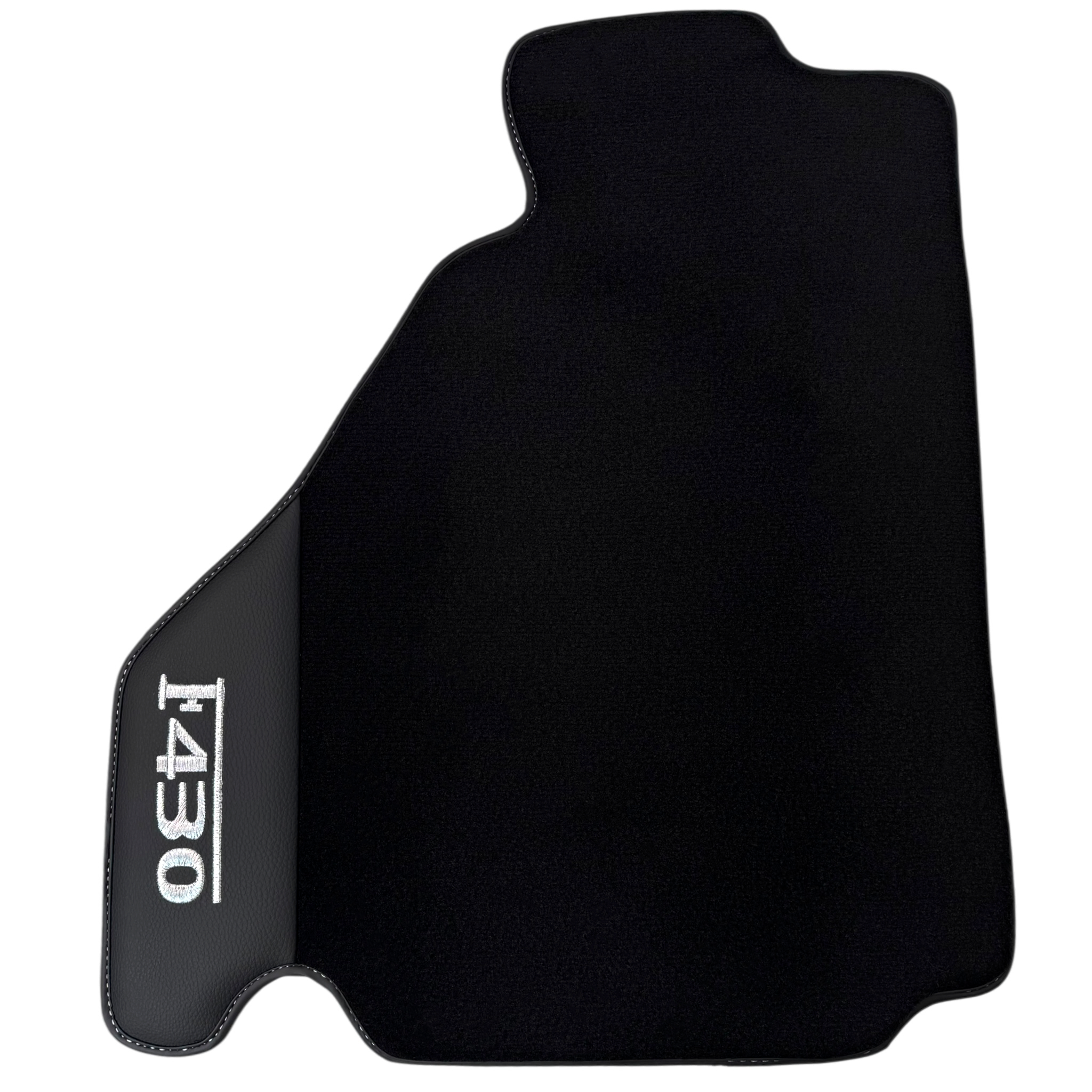 Black Floor Mats for Ferrari F430 (2004-2009) with Leather