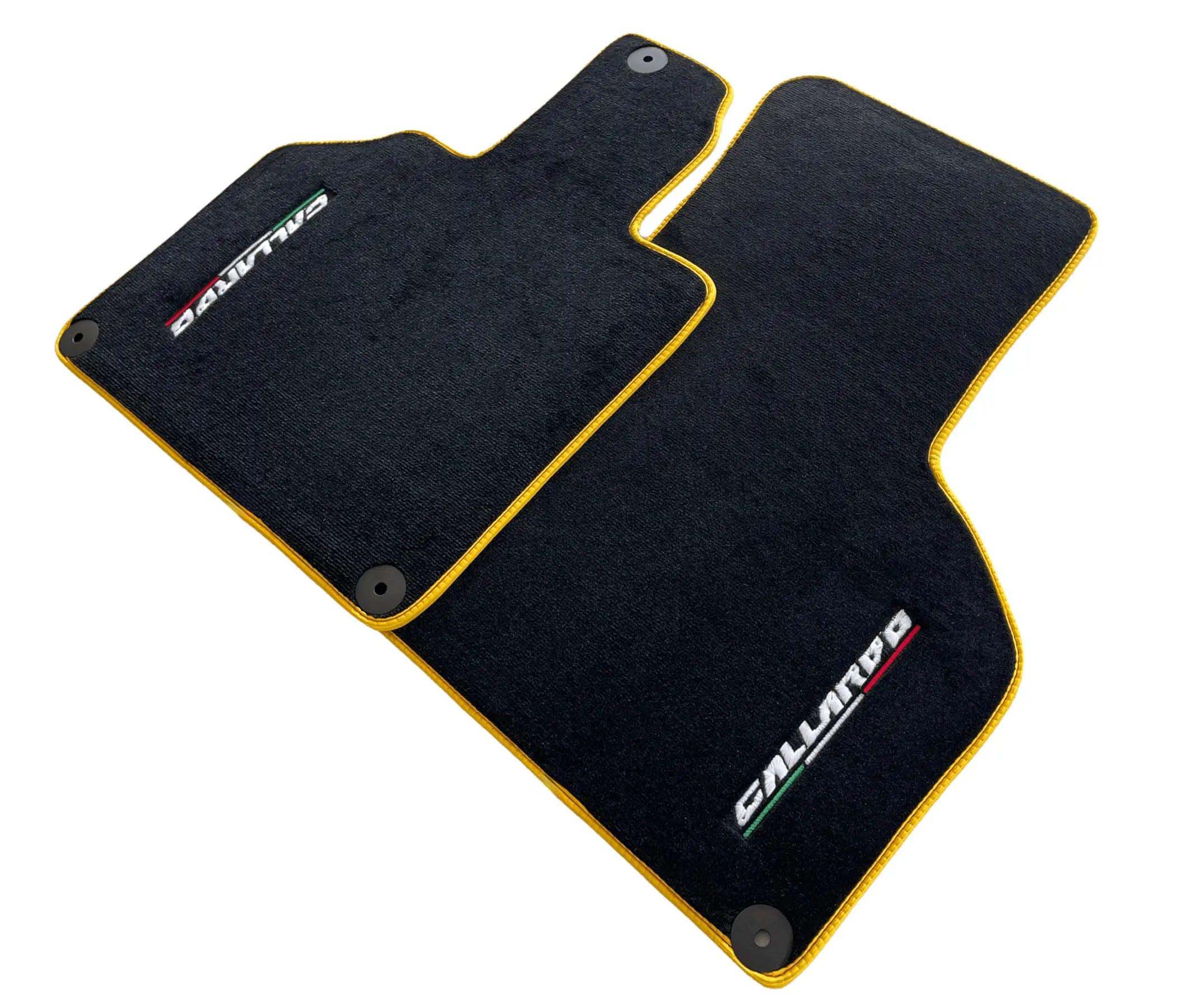 Floor Mats for Lamborghini Gallardo With Yellow Trim - AutoWin