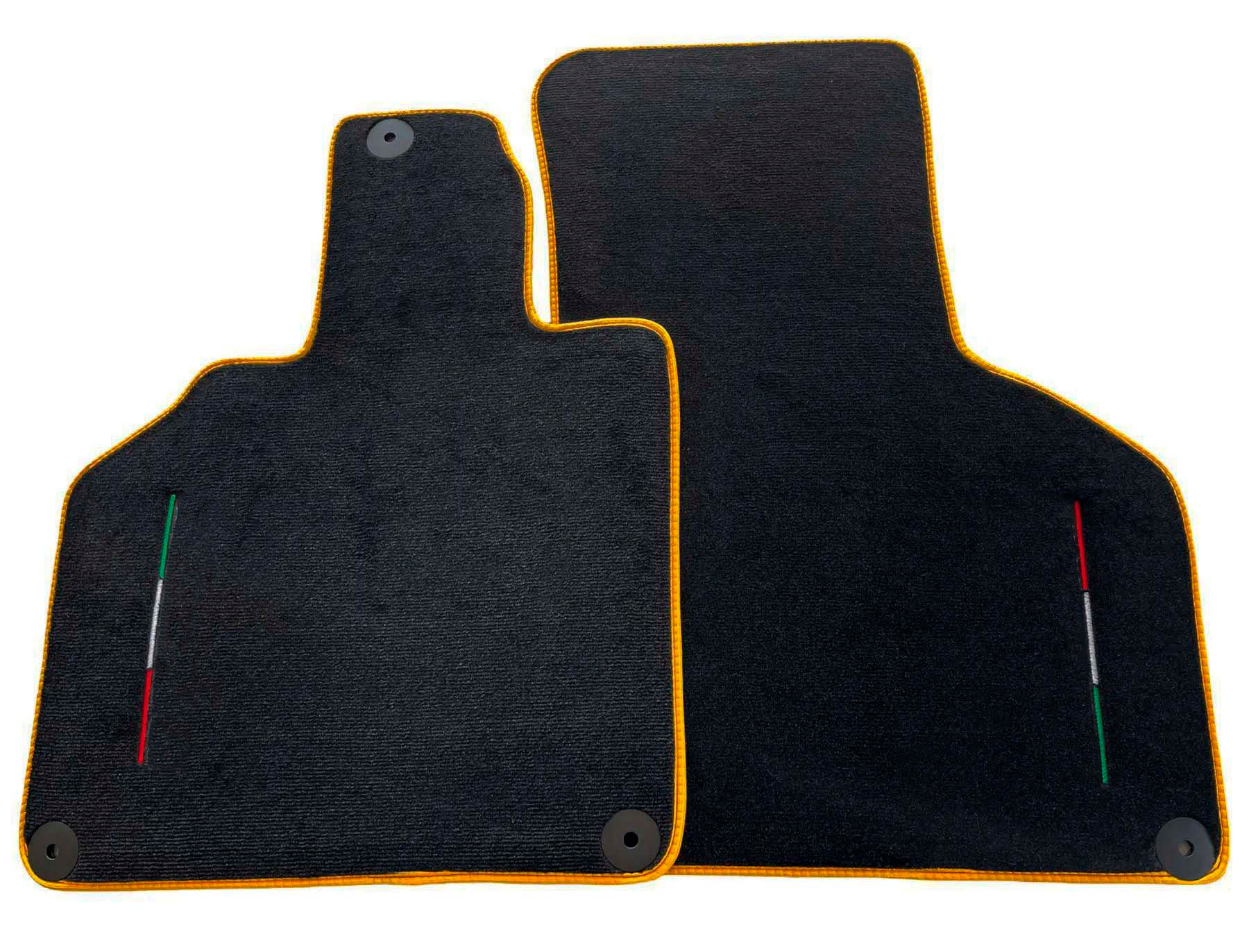 Customizable Floor Mats for Lamborghini Gallardo with Yellow Trim - AutoWin