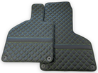 Customizable Black Leather Floor Mats for Lamborghini Huracan Perfomante | Green Stitching