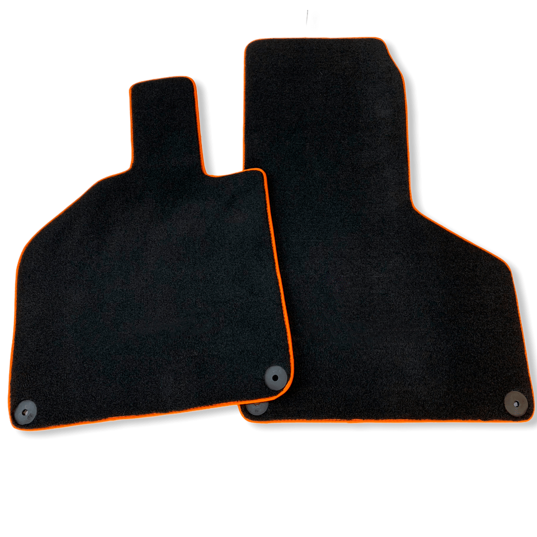 Black Floor Mats for Lamborghini Huracan | Orange Embroidery - AutoWin