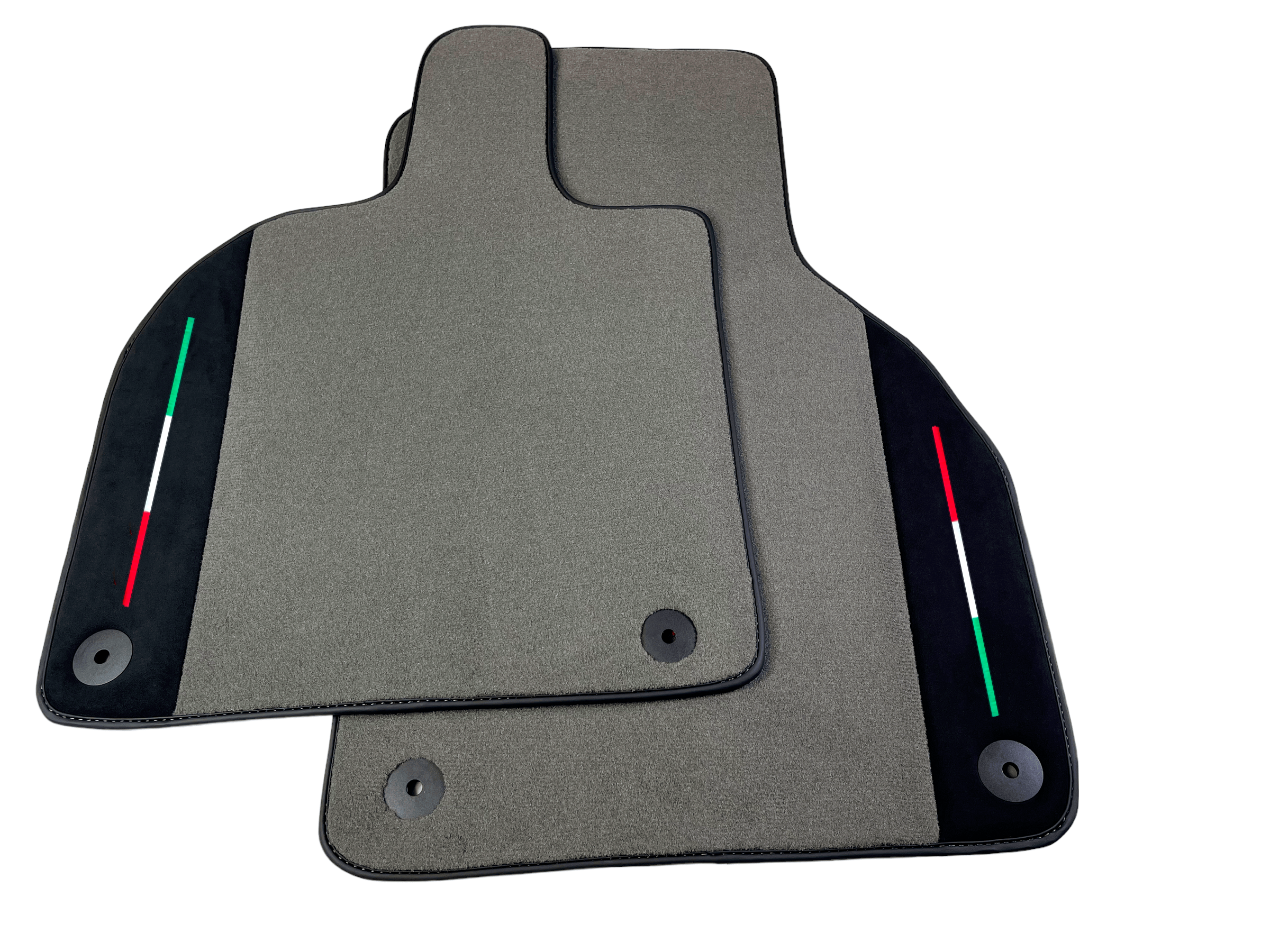 Customizable Gray Floor Mats for Lamborghini Aventador With Alcantara Leather - AutoWin