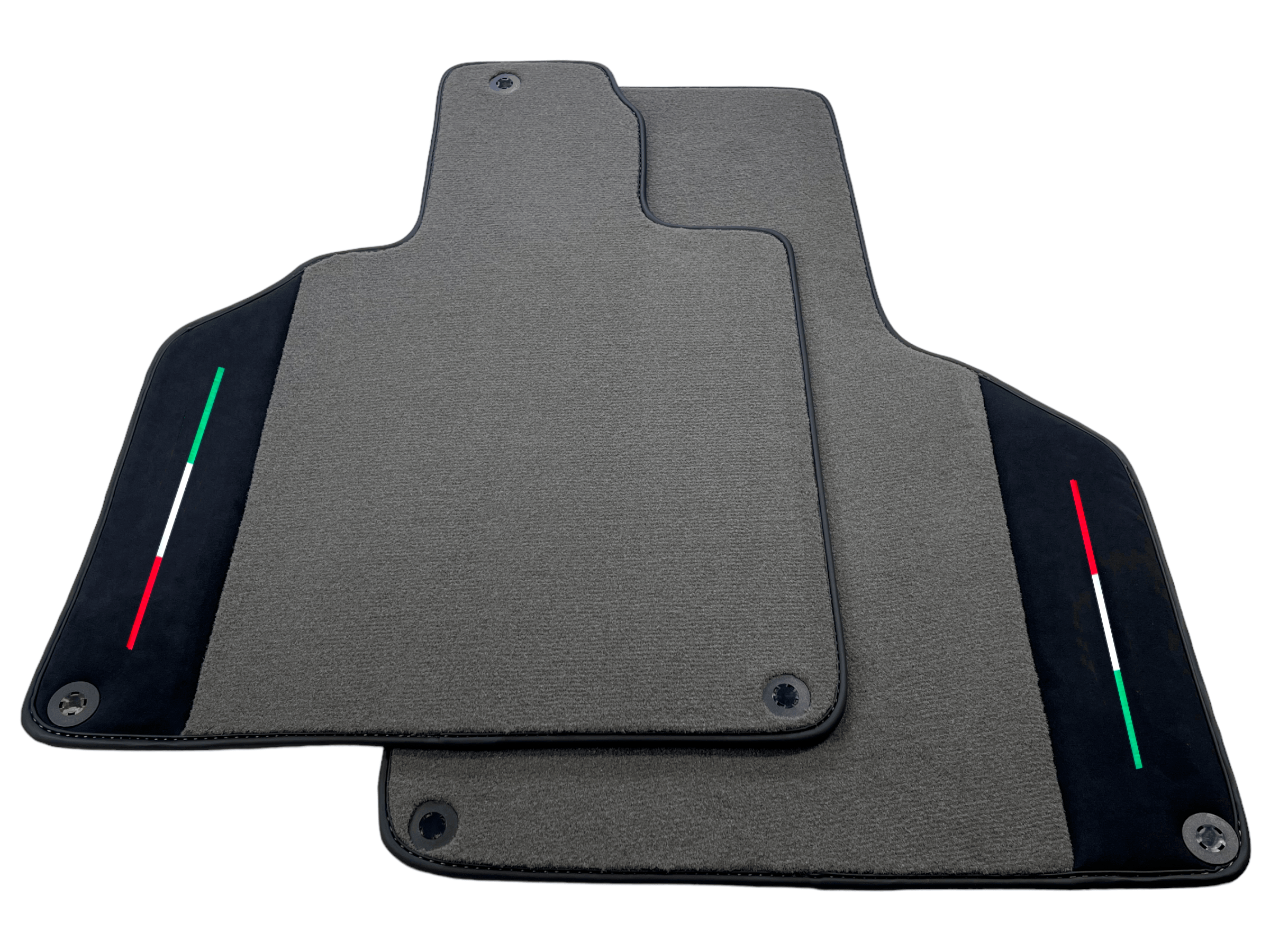 Customizable Gray Floor Mats for Lamborghini Gallardo With Alcantara Leather - AutoWin