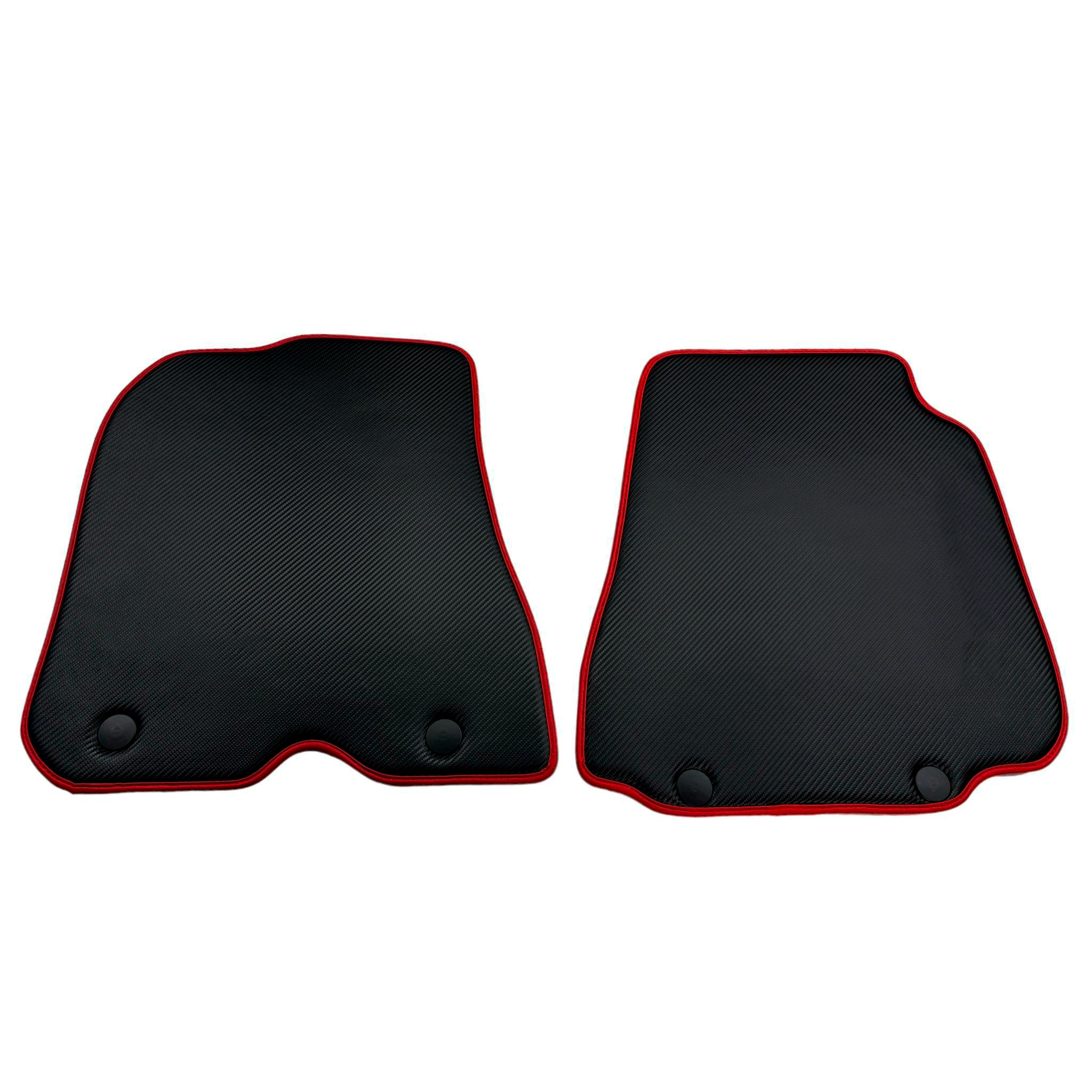 Carbon Fiber Leather Floor Mats for Ferrari F12 Berlinetta (2012-2022) | Red Trim - AutoWin