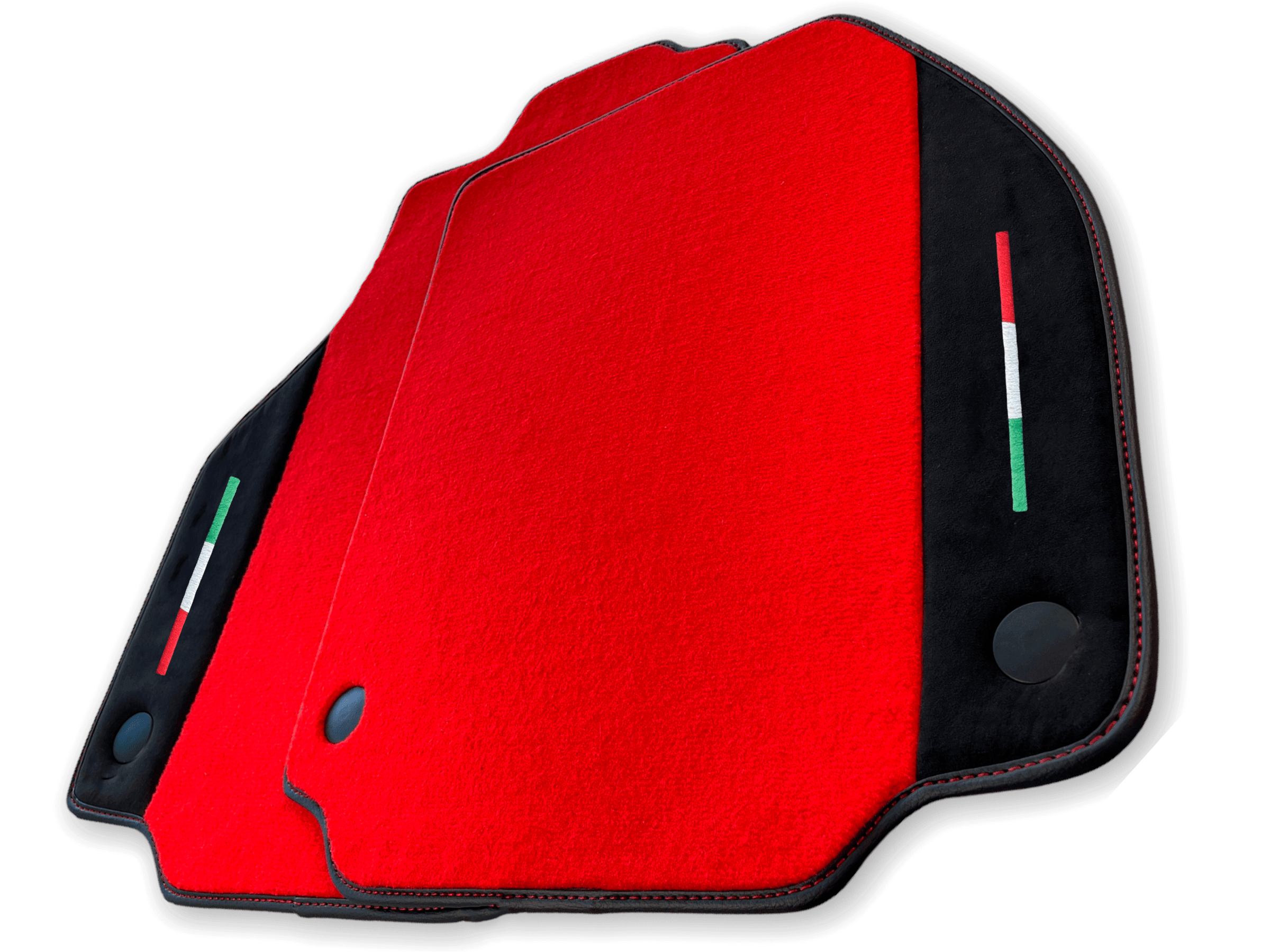 Floor Mats For Ferrari 458 Spider 2012-2015 Red Carpet And Alcantara Leather - AutoWin