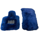 Navy Blue Sheepskin Floor Mats for Rolls Royce Cullinan RR31 (2018-2023) | ER56 Design