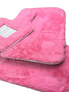 Pink Sheepskin Floor Mats For Rolls Royce Cullinan Rr31 2018-2023 Er56 Design Brand - AutoWin